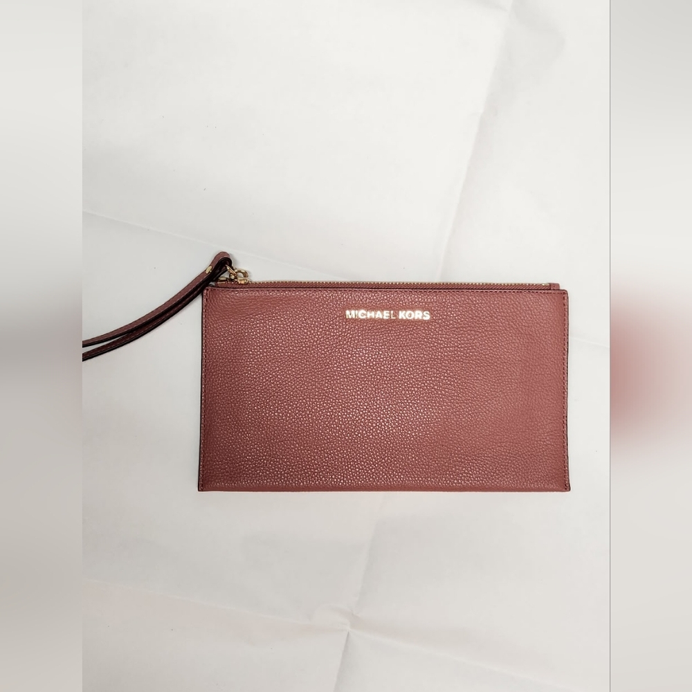 Michael Kors Brown Wristlet Clutch